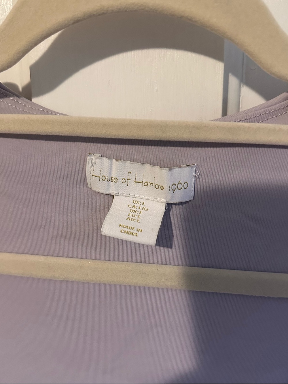 House of Harlow 1960 Square Neck Lilac Bodysuit - Picture 2 of 3